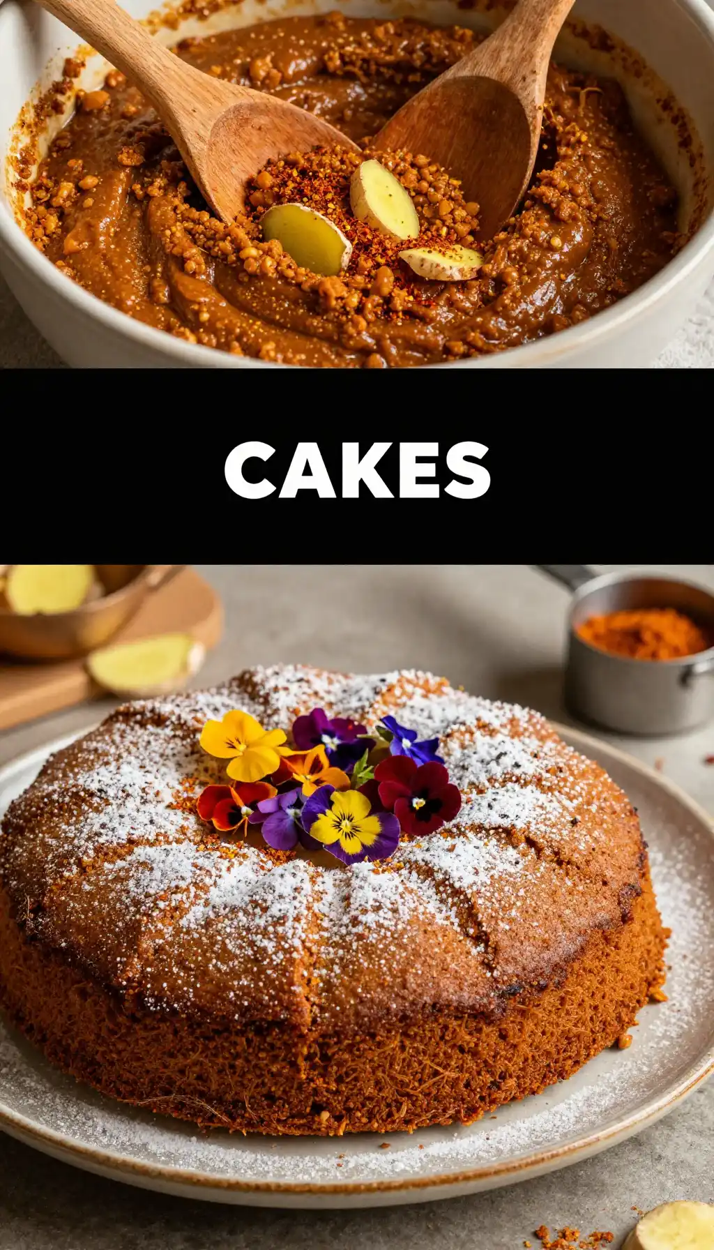 Ghanaian Kelewele Spice Cake with Ginger and Cayenne pinterest pin