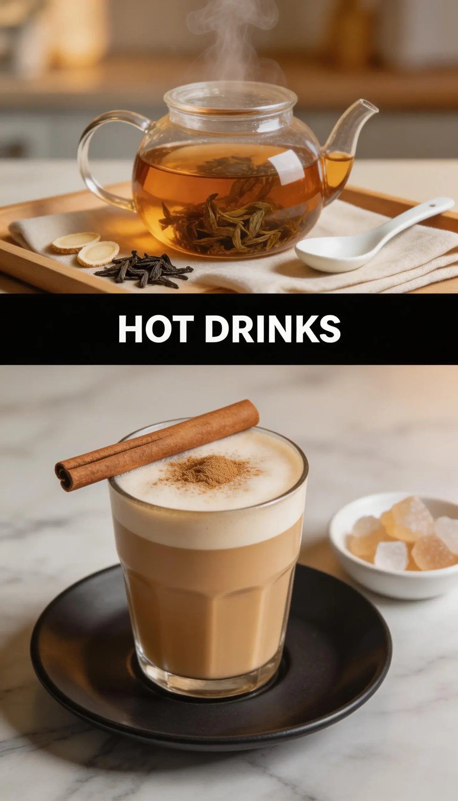 Ginseng Oolong Latte pinterest pin