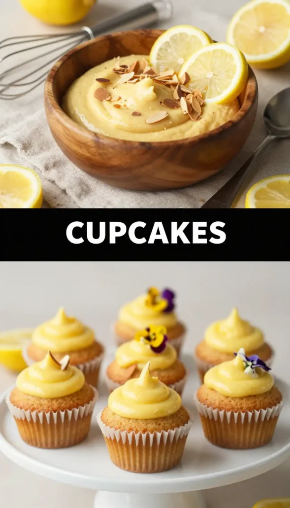 Gluten-Free Almond Cupcakes with Lemon Curd (GF)