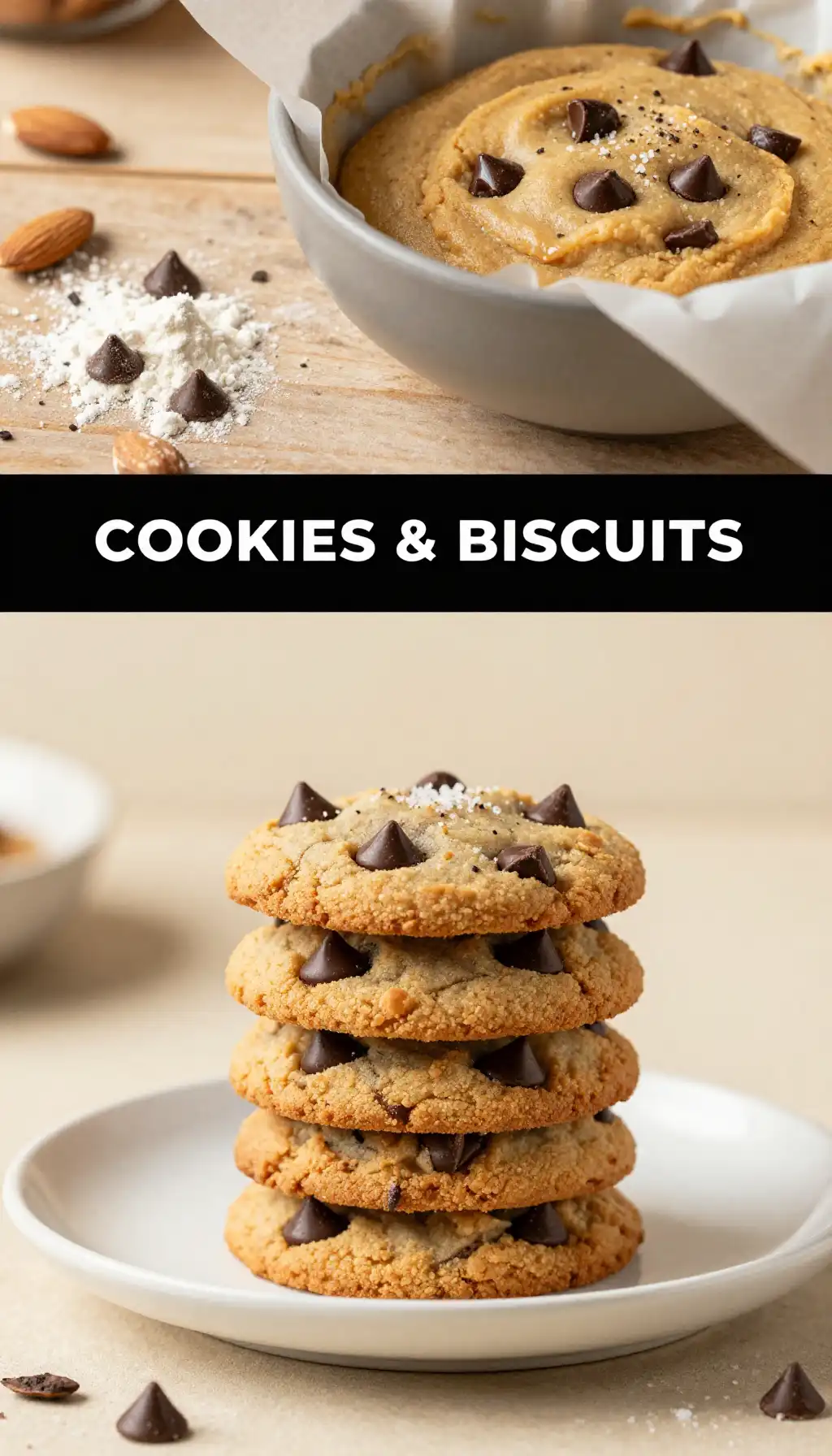 Gluten-Free Almond Flour Cookies with Dark Chocolate pinterest pin