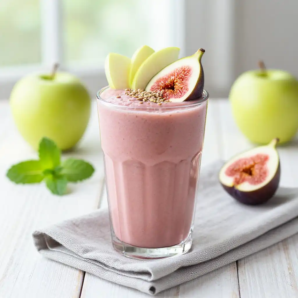 Gravenstein Apple Fig Smoothie plated dish