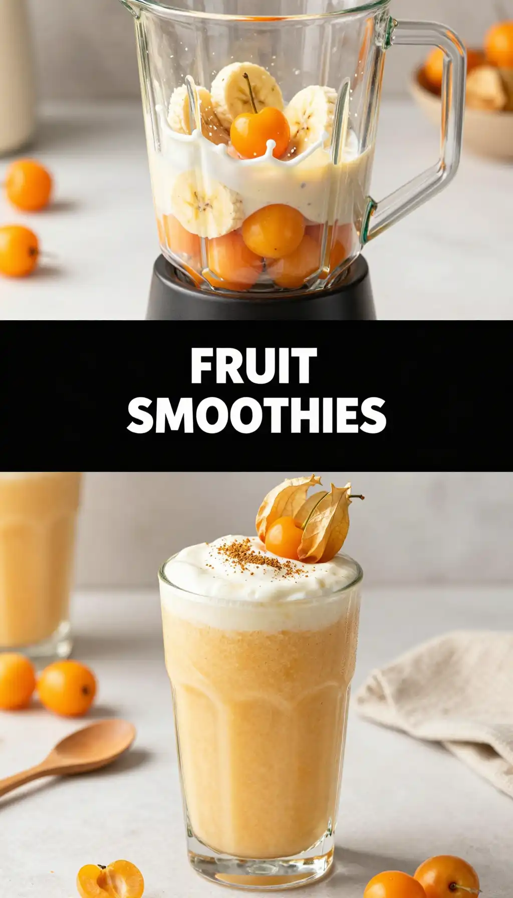 Groundcherry Vanilla Smoothie pinterest pin