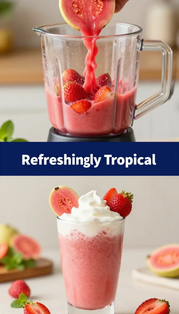 Guava Strawberry Cream Smoothie