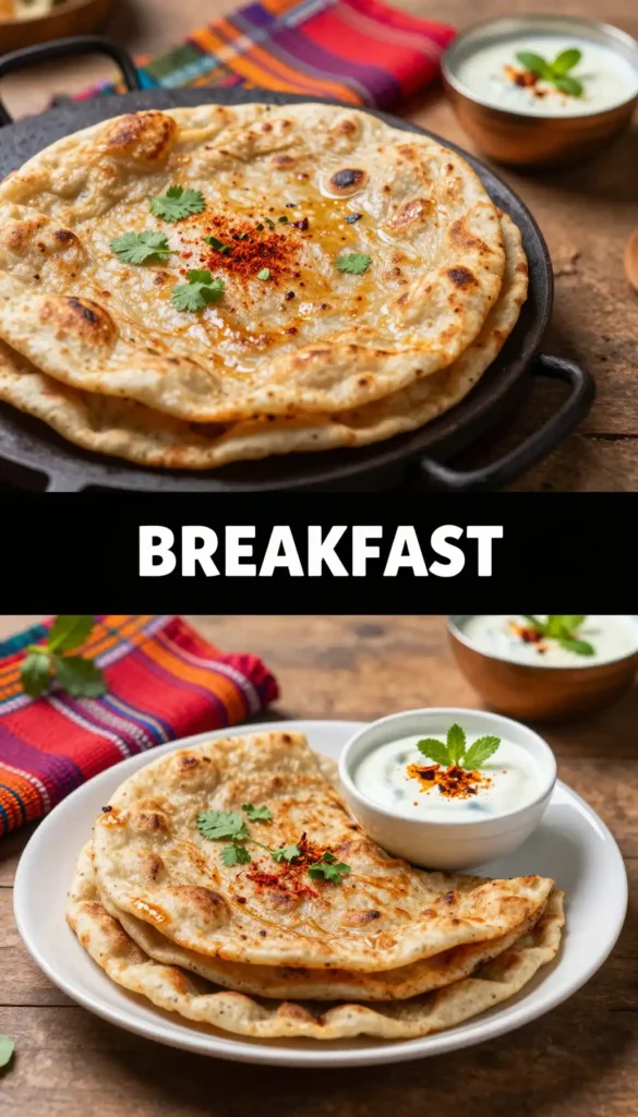 Gujarati Thepla Flatbread with Yogurt
