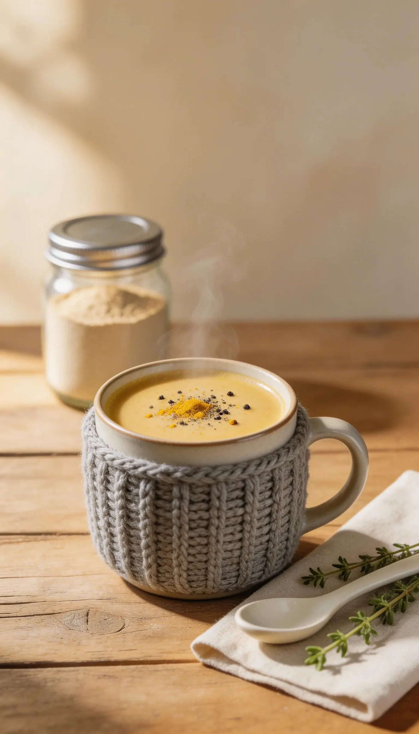Gut Healing Bone Broth Latte plated dish