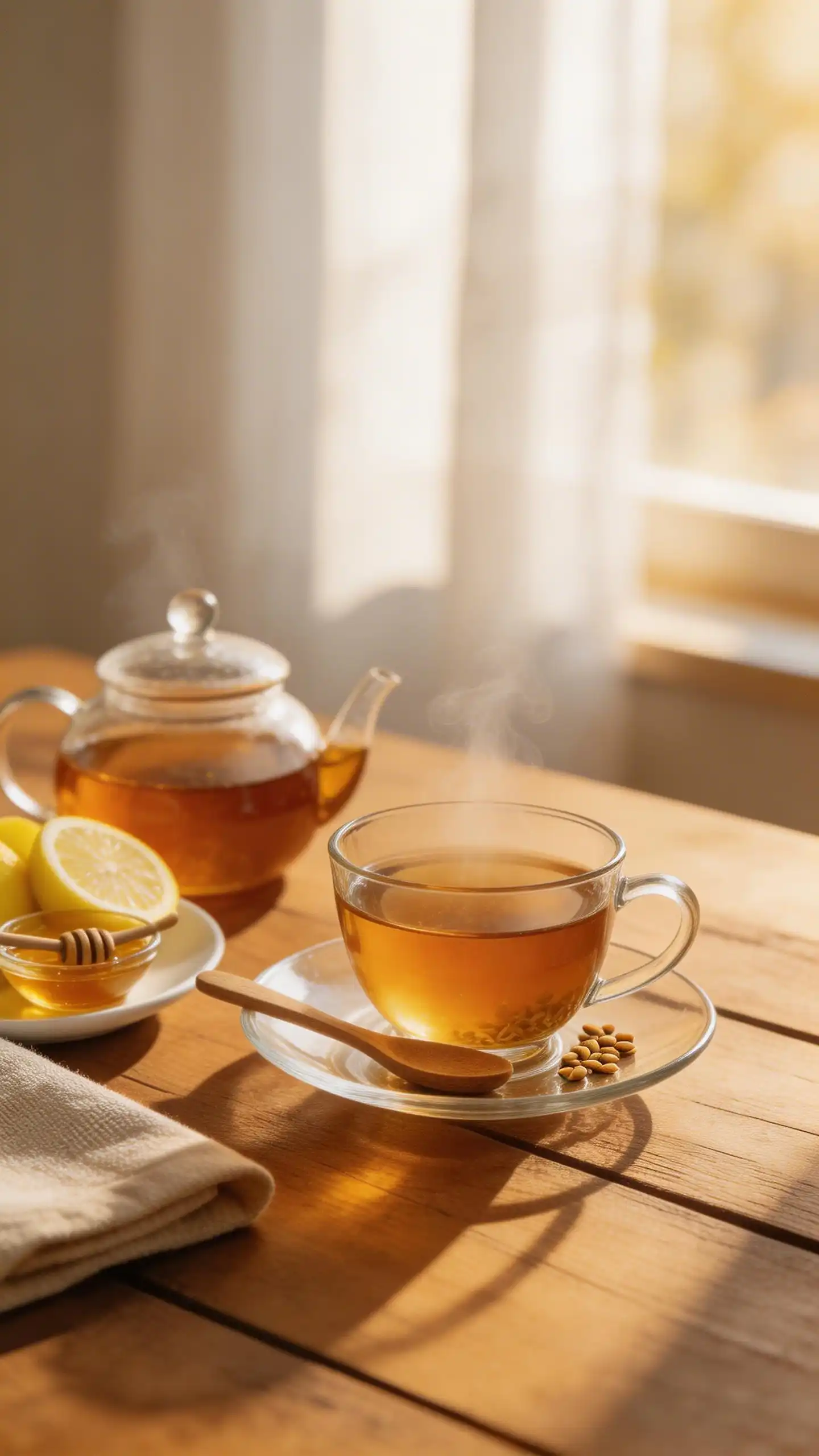 Helba Egyptian Fenugreek Tea plated dish