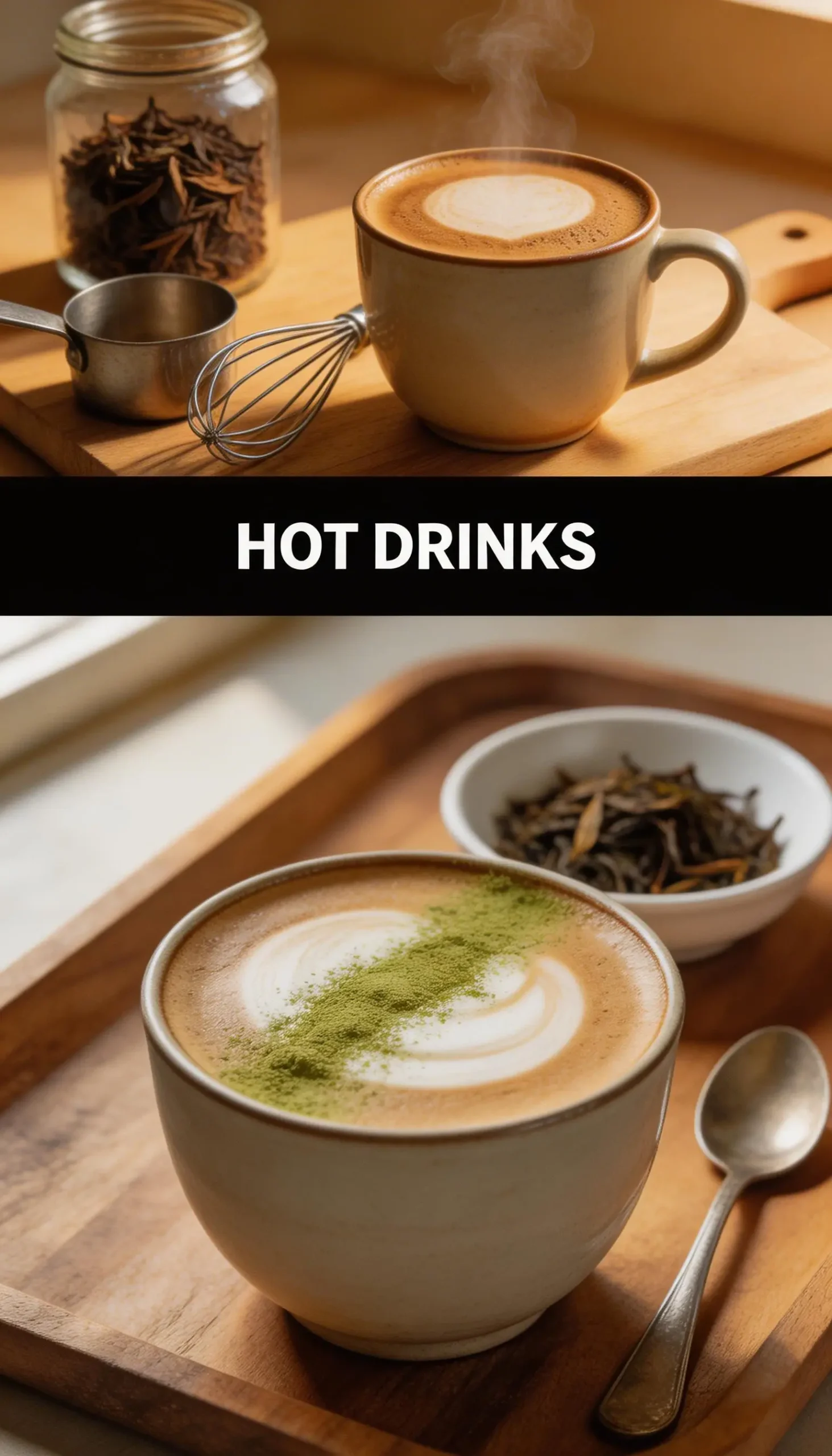 Hojicha Roasted Green Tea Latte pinterest pin
