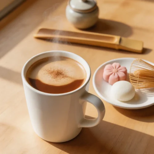 Cozy Homemade Hojicha Roasted Green Tea Latte for Relaxation