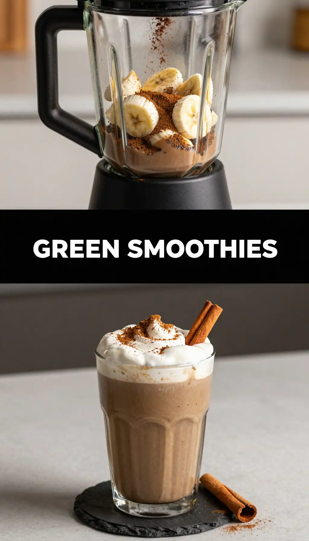 Hojicha Roasted Green Tea Smoothie pinterest pin