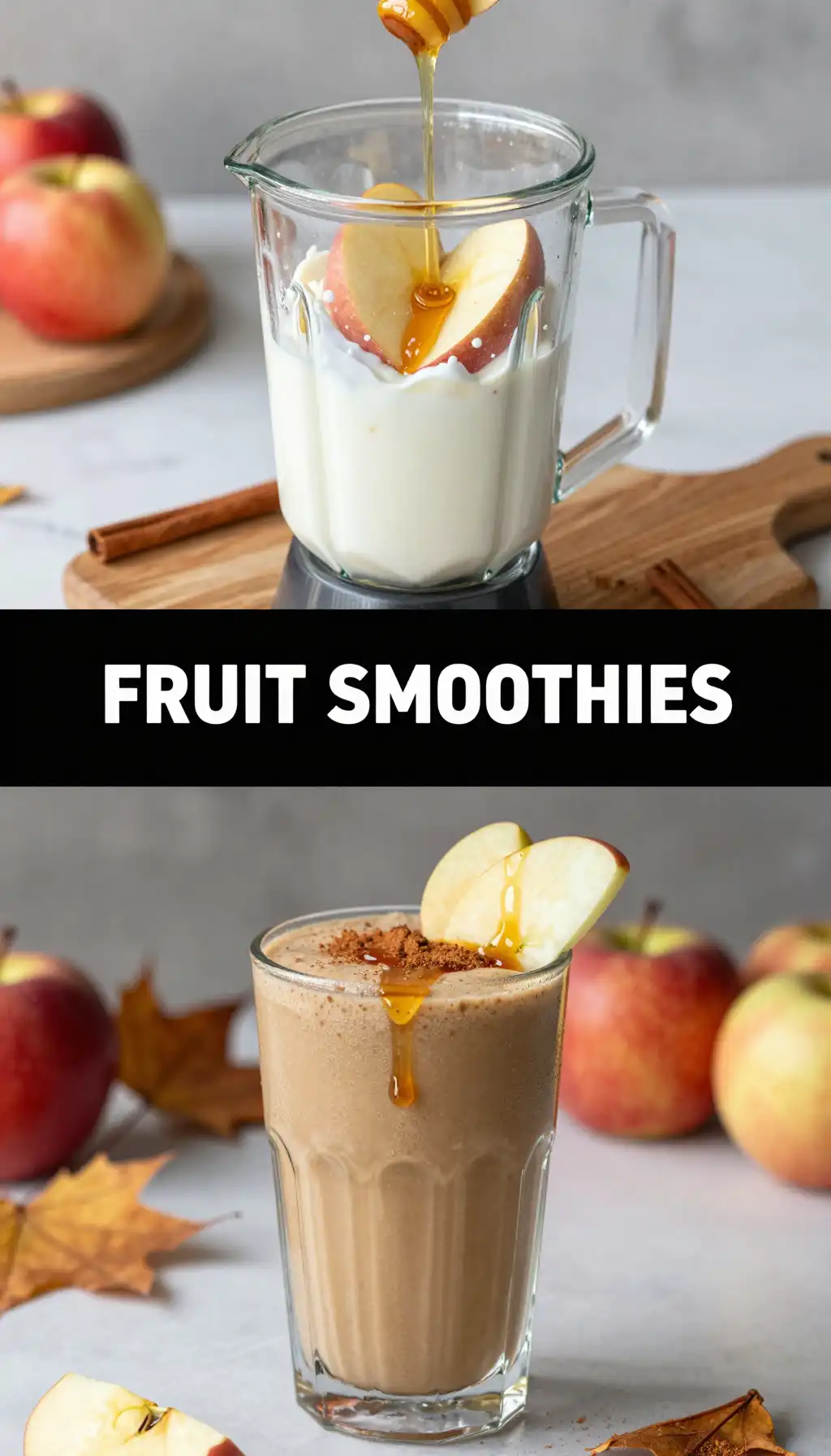 Honeycrisp Apple Caramel Smoothie pinterest pin