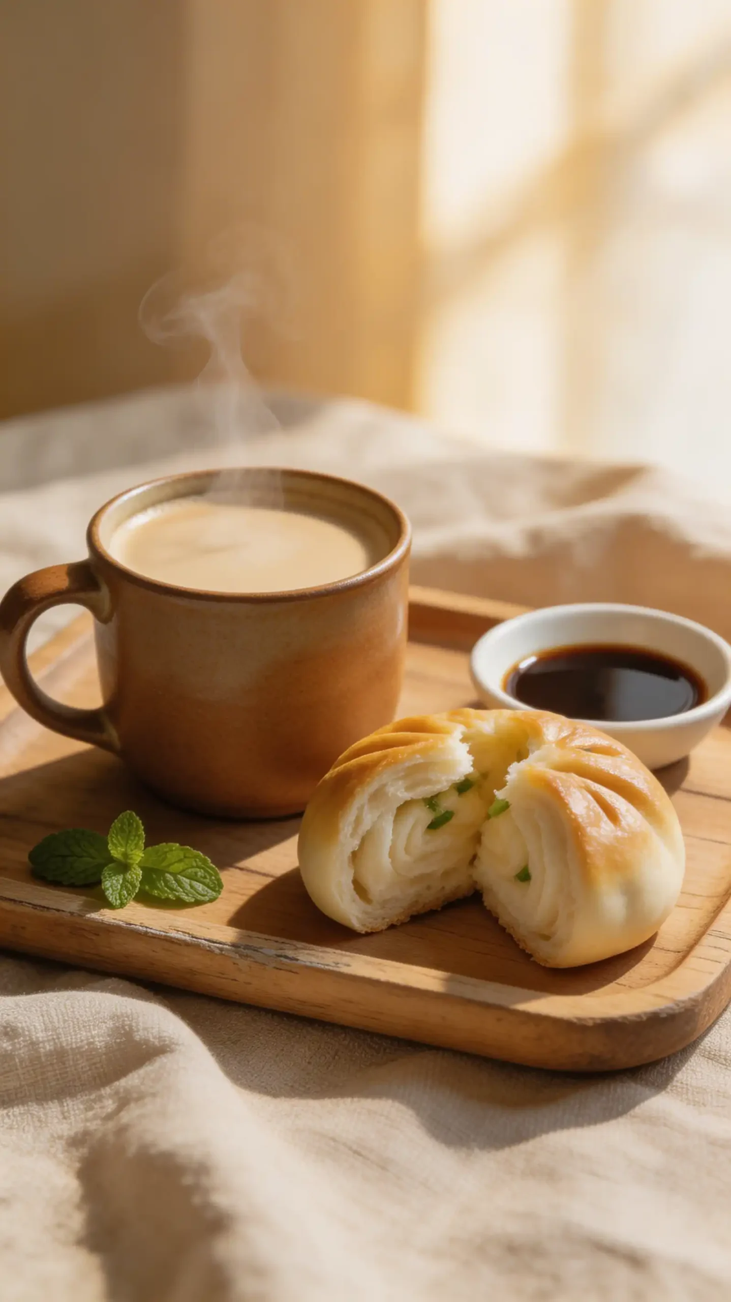 Hua Juan Tea Latte plated dish