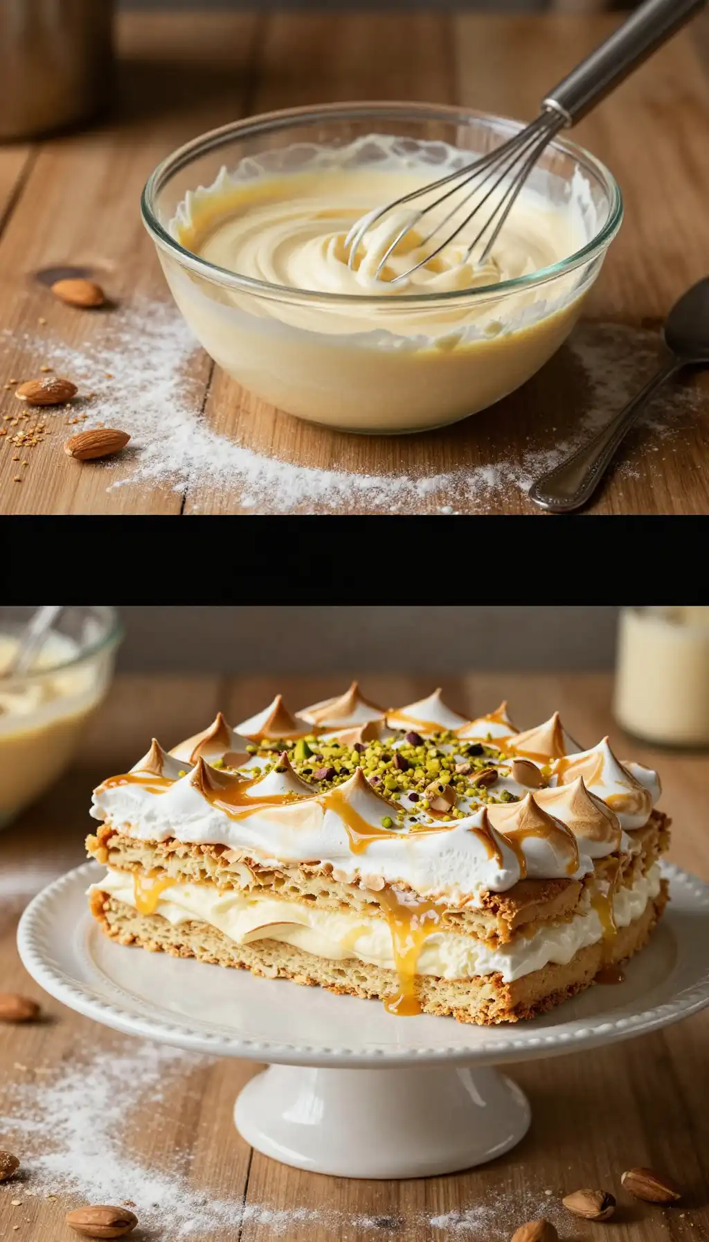 Hungarian Esterházy Torte with Walnut Buttercream pinterest pin