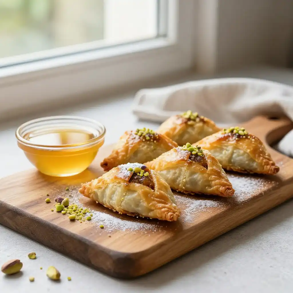 Iraqi Kleicha Date Filled Pastries plated dish