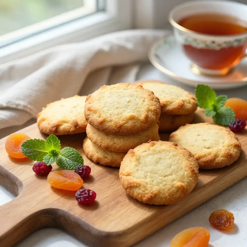Irish Tea Brack Cookies with Dried Fruit plated dish