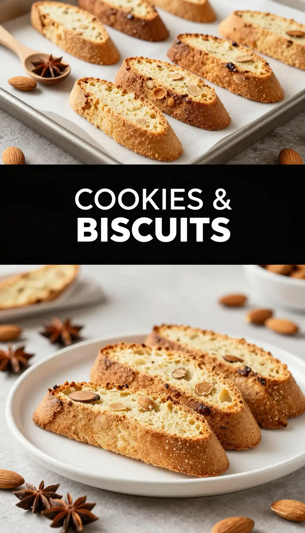 Italian Biscotti with Almonds and Anise pinterest pin