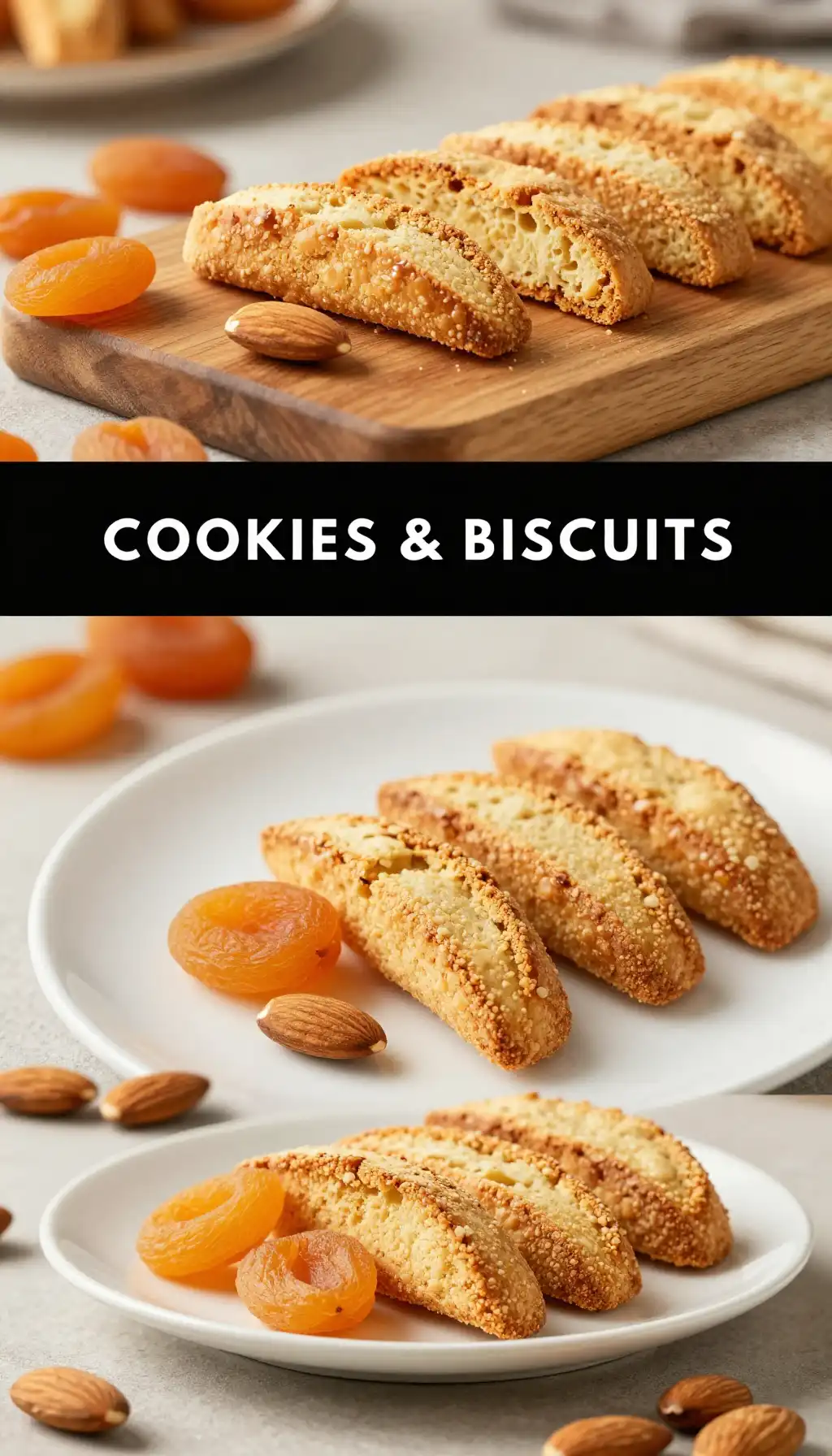 Italian Cantuccini with Dried Apricots pinterest pin