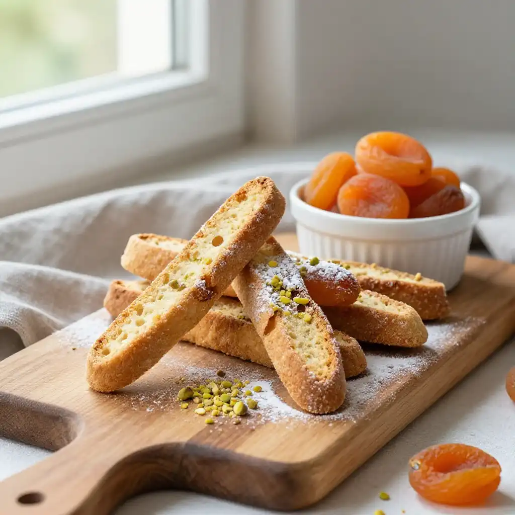 Italian Cantuccini with Dried Apricots plated dish