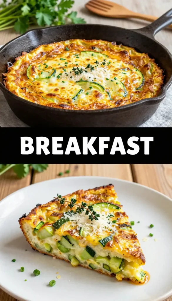 Italian Frittata with Zucchini and Parmesan