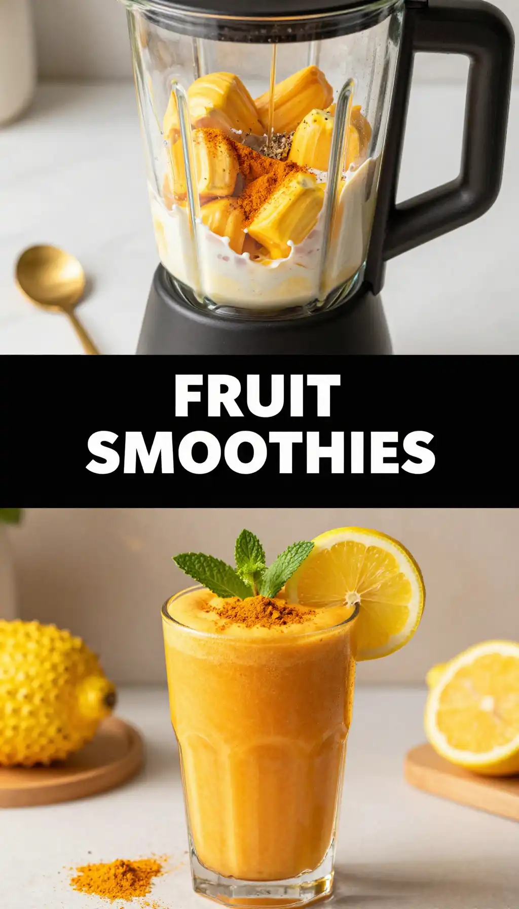 Jackfruit Turmeric Smoothie pinterest pin
