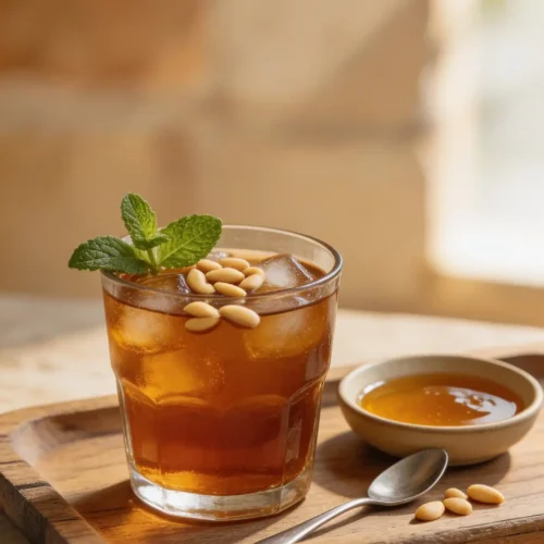 Easy Middle Eastern Date Syrup Hot Drink with Toasted Walnuts