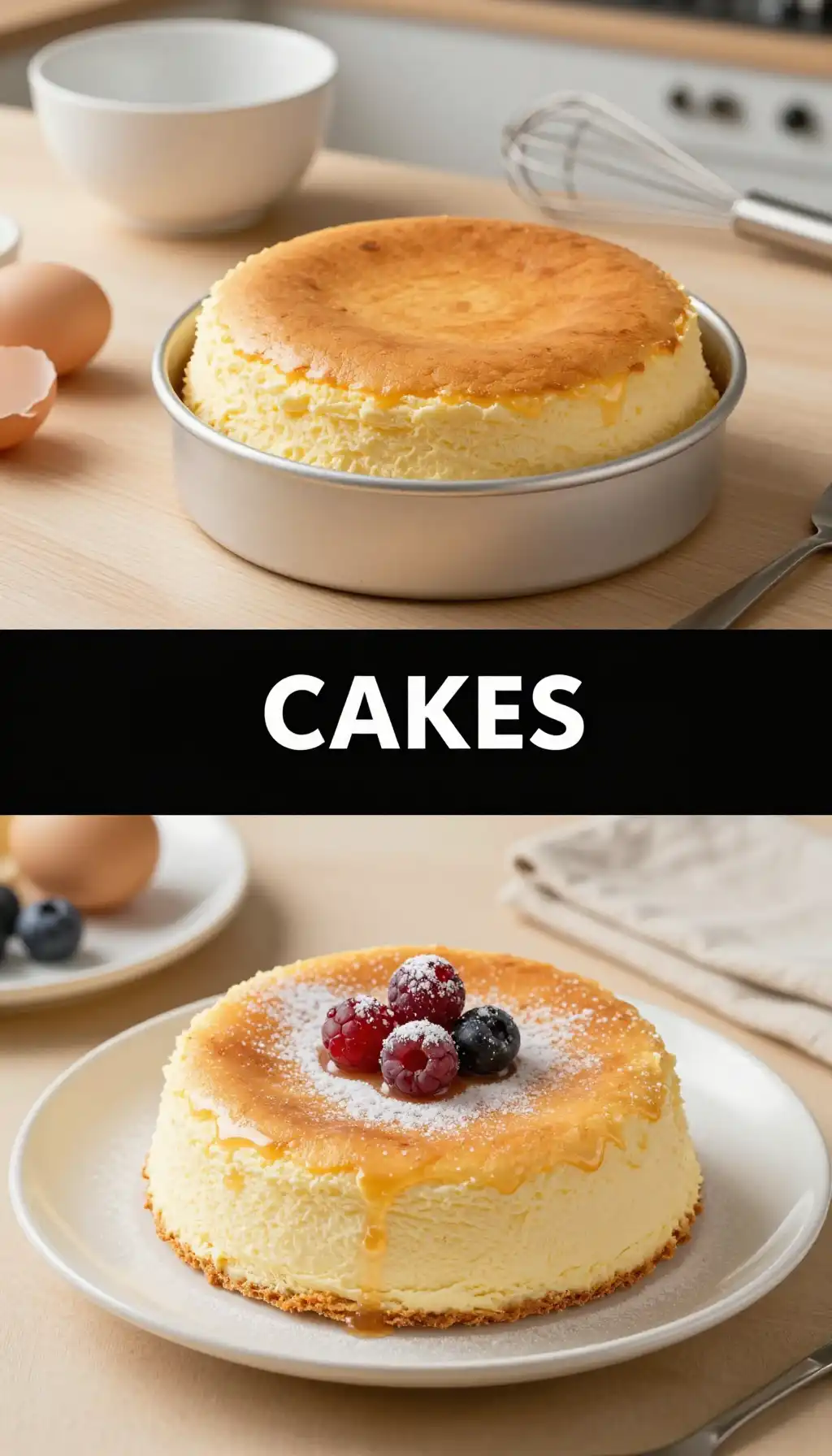 Japanese Cheesecake with Jiggly Soufflé Texture pinterest pin