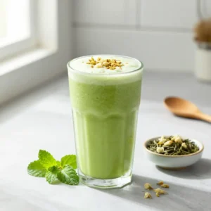 Iced Jasmine Green Tea Smoothie with Matcha & Honey