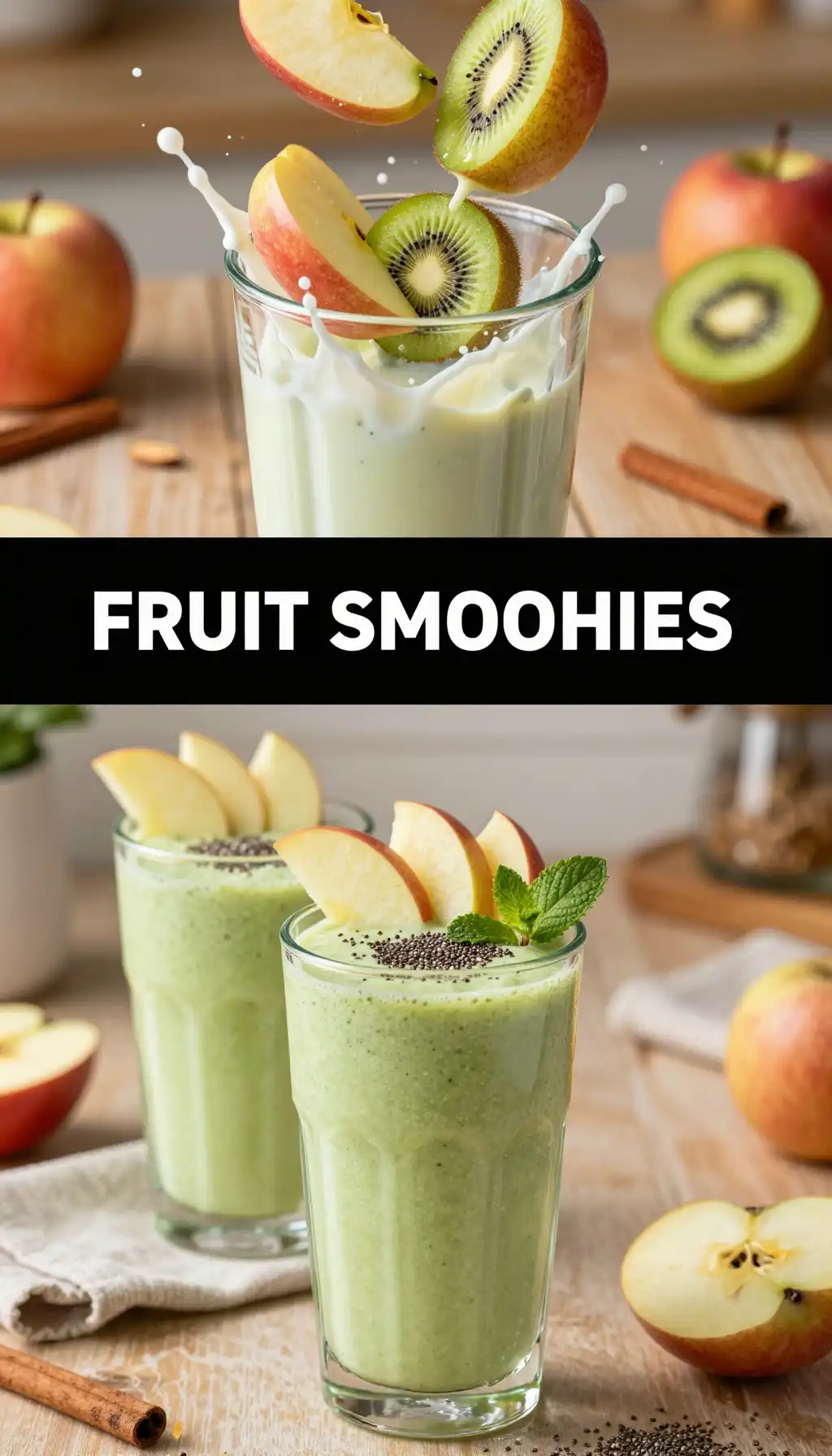 Jonagored Apple Kiwi Smoothie pinterest pin