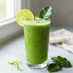Kaffir Lime Green Smoothie for Glowing Skin