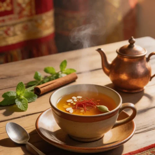 Viral Kashmiri Green Tea Kahwa Recipe with Orange Zest Fusion