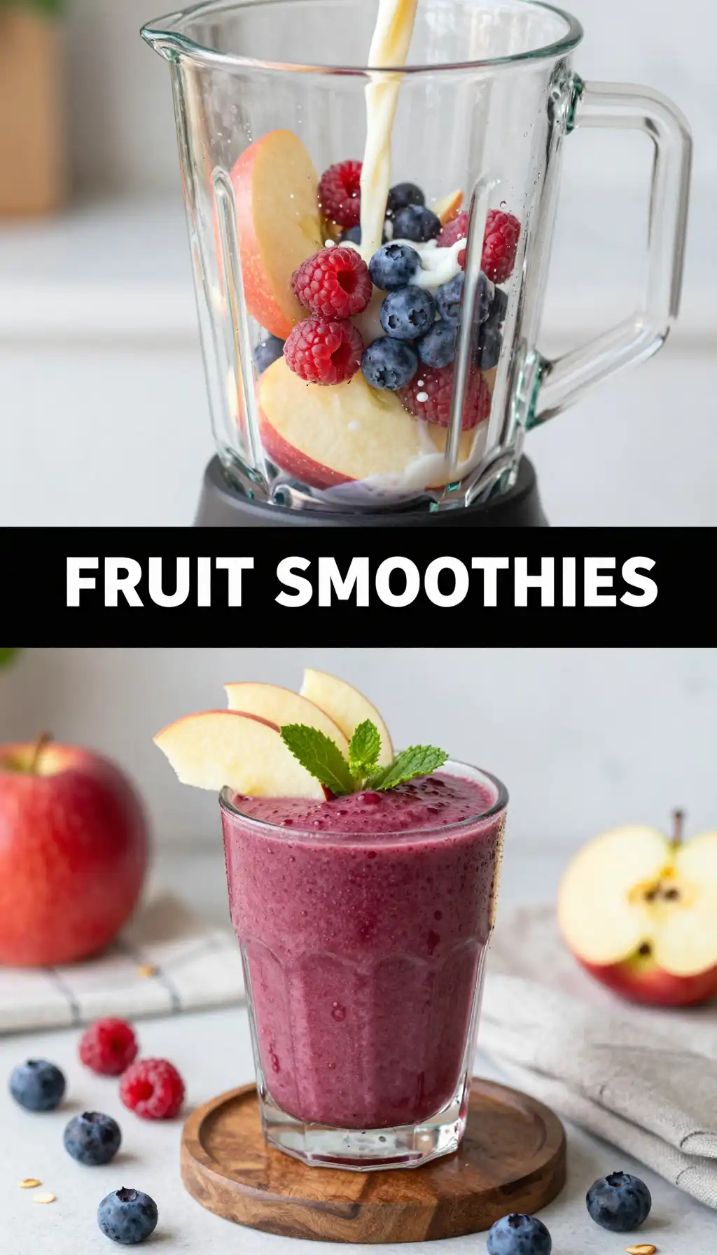 Kanzi Apple Berry Smoothie pinterest pin