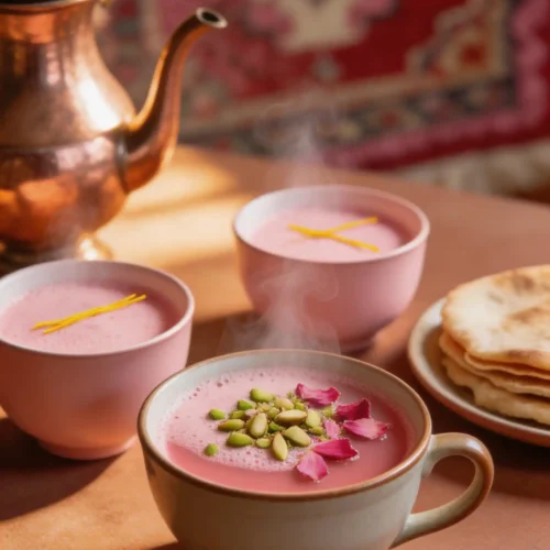 Authentic Kashmiri Noon Chai Pink Tea Recipe