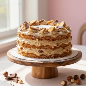 Decadent Kinder Bueno Cake Recipe | Hazelnut Cream & Wafers