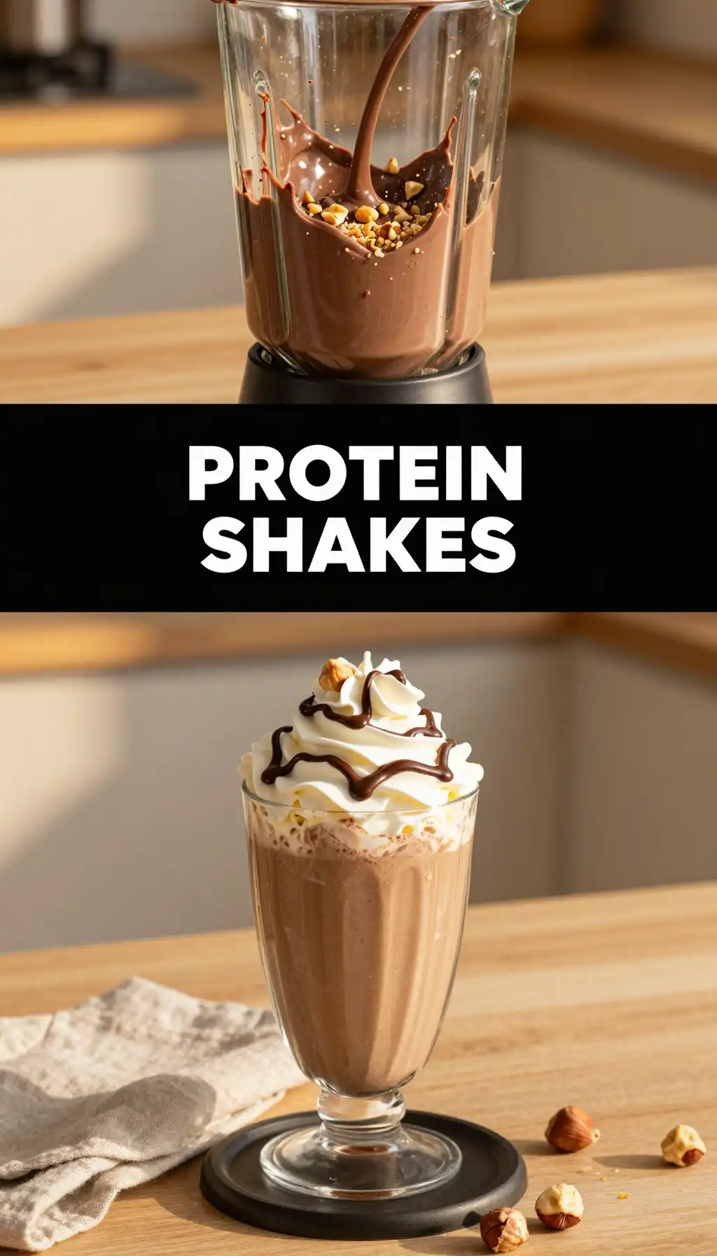 Kinder Bueno Protein Smoothie pinterest pin