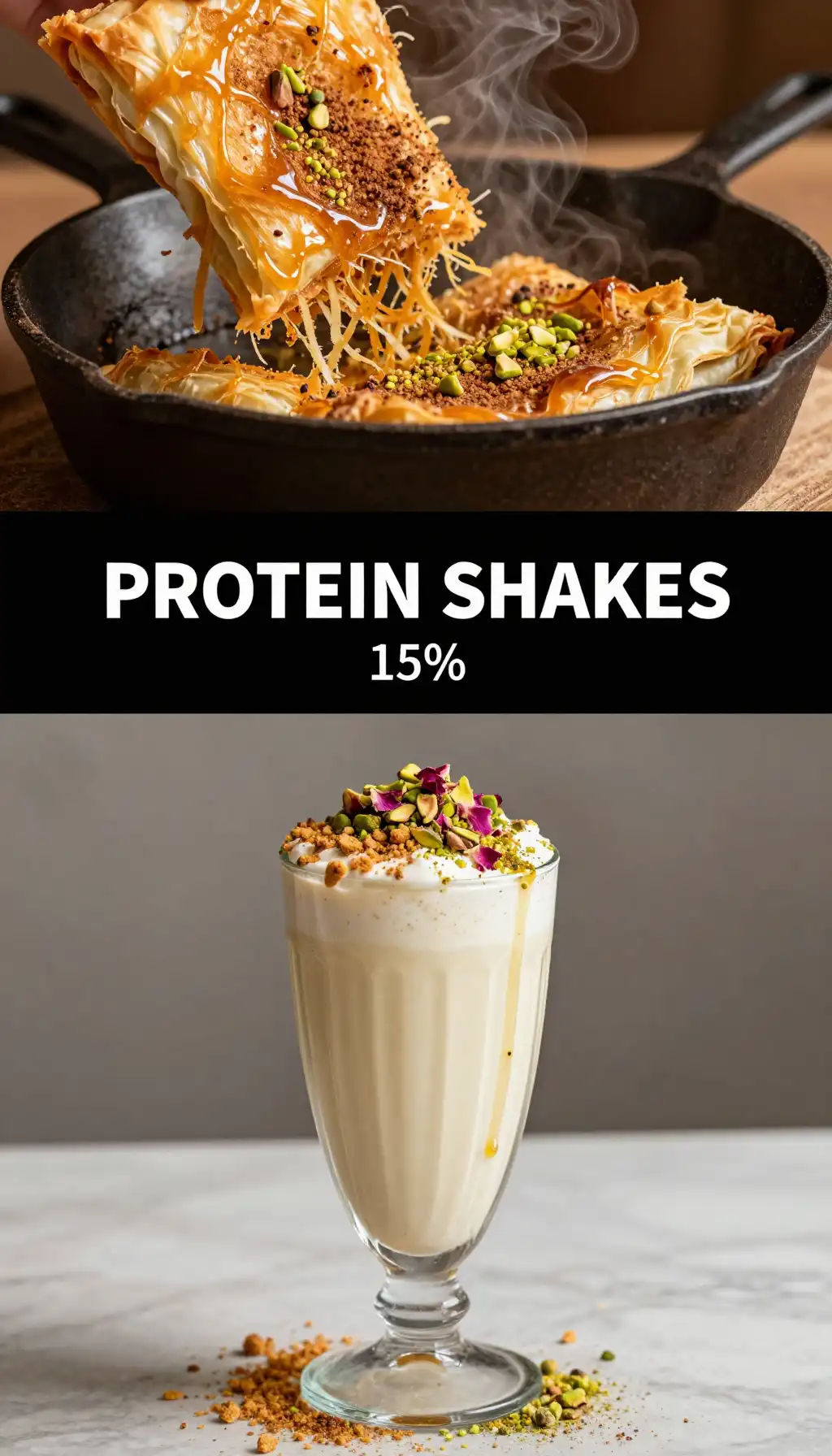 Knafeh Protein Shake pinterest pin