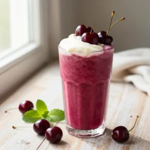 Healthy Cherry Vanilla Smoothie for Breakfast