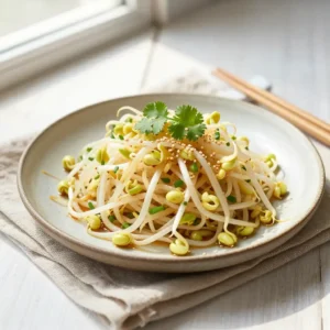 Spicy Korean Bean Sprout Salad Recipe - Kongnamul Muchim