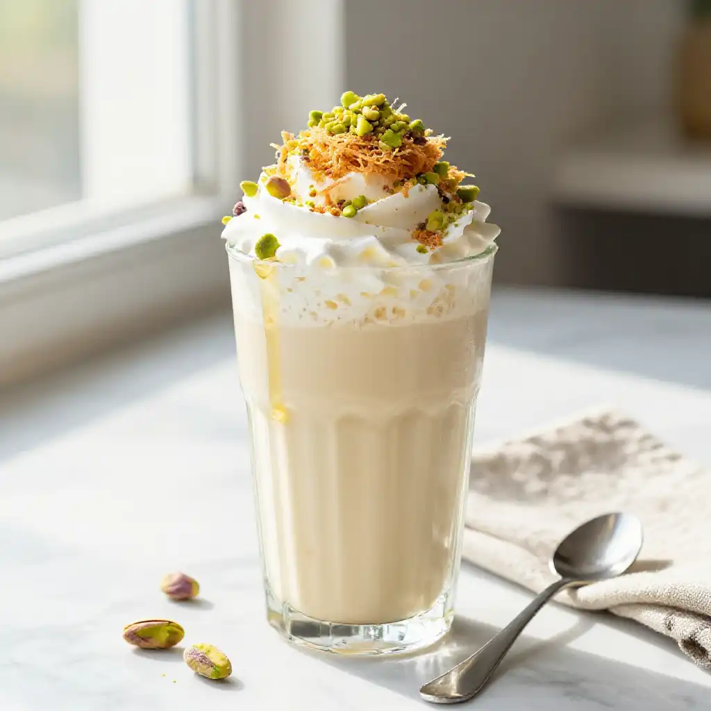 Kunafa Protein Shake plated dish