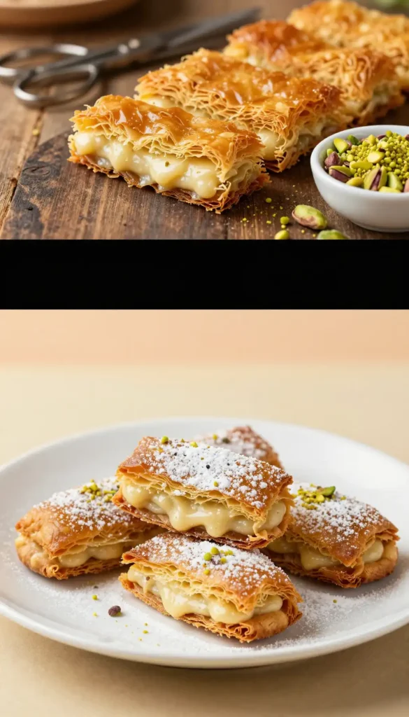 Kunafa Stuffed Cookies with Crispy Phyllo Filling