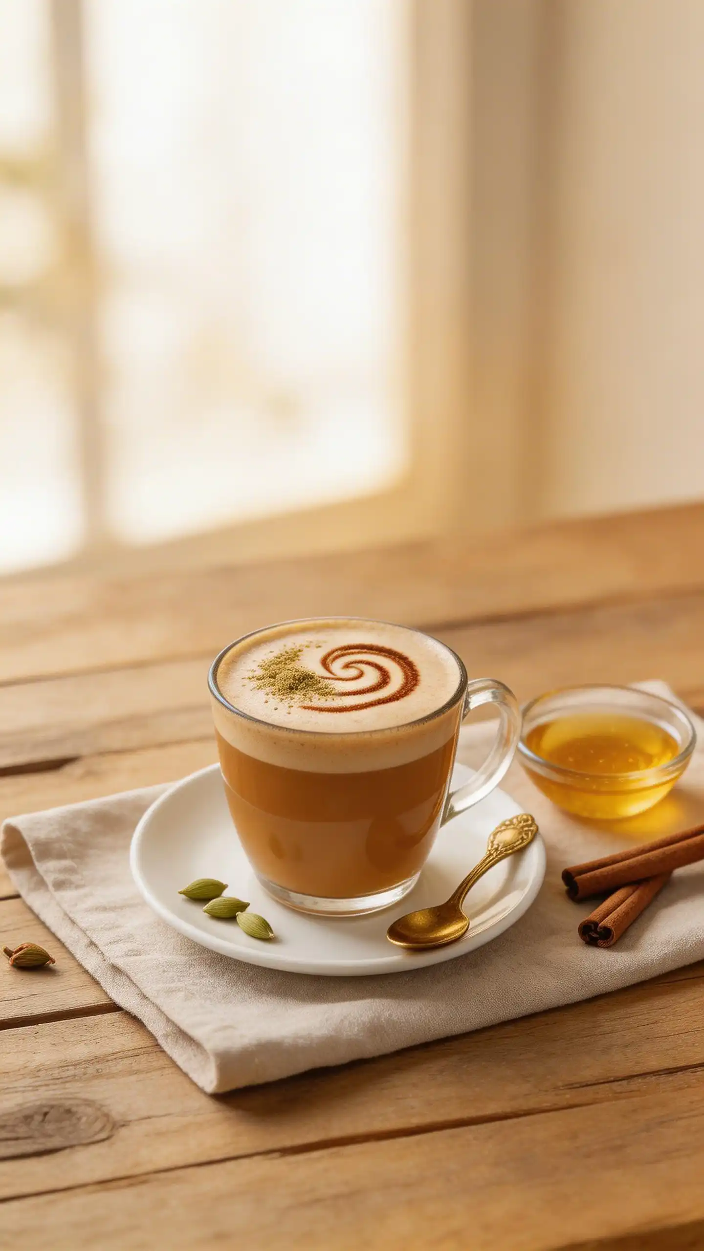 Kuwaiti Chai Latte plated dish