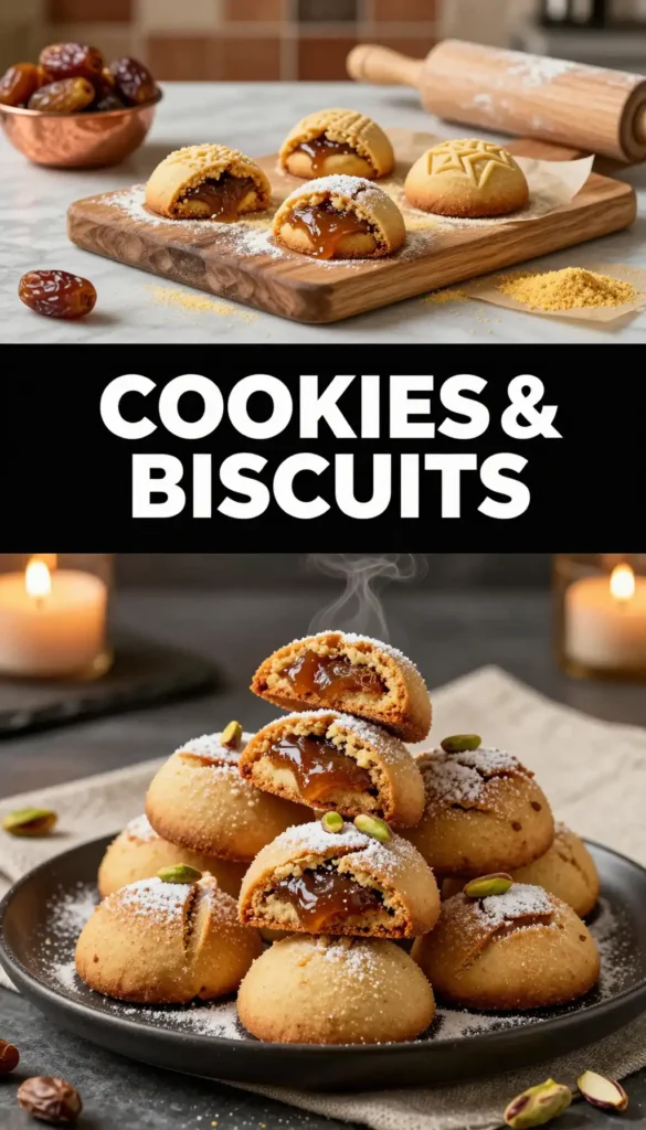 Lebanese Maamoul Date Filled Cookies with Semolina