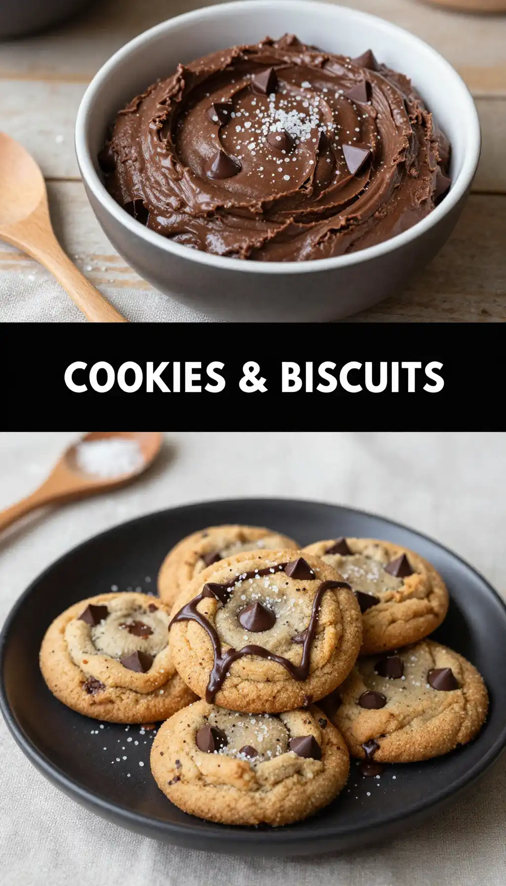 Loaded NYC Style Chocolate Chip Cookies with Sea Salt pinterest pin