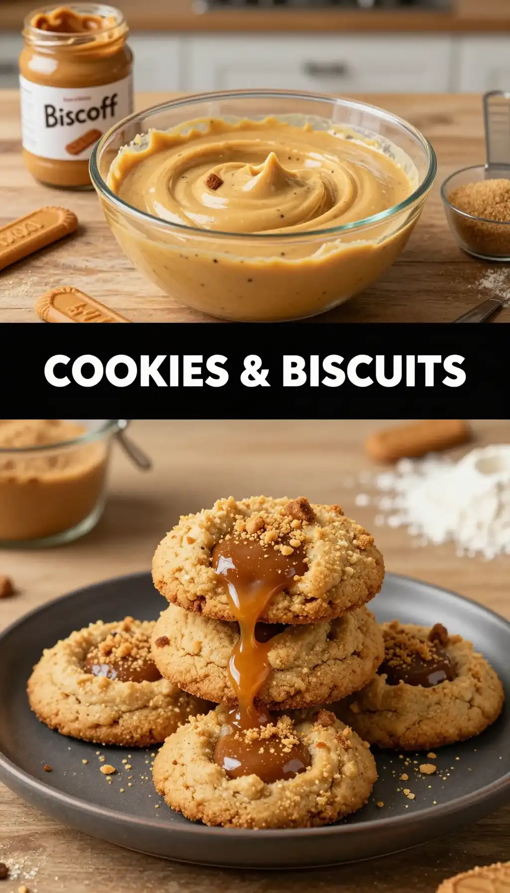 Lotus Biscoff Crumble Cookies with Speculoos pinterest pin