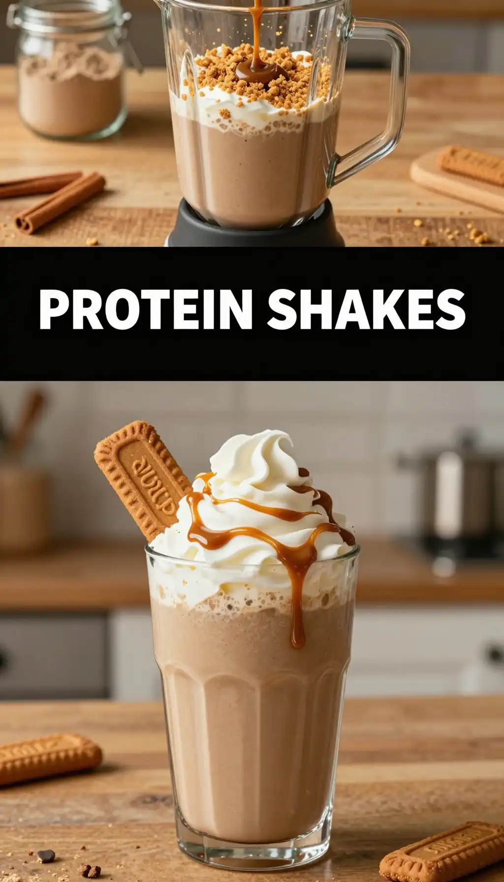 Lotus Biscoff Protein Smoothie pinterest pin