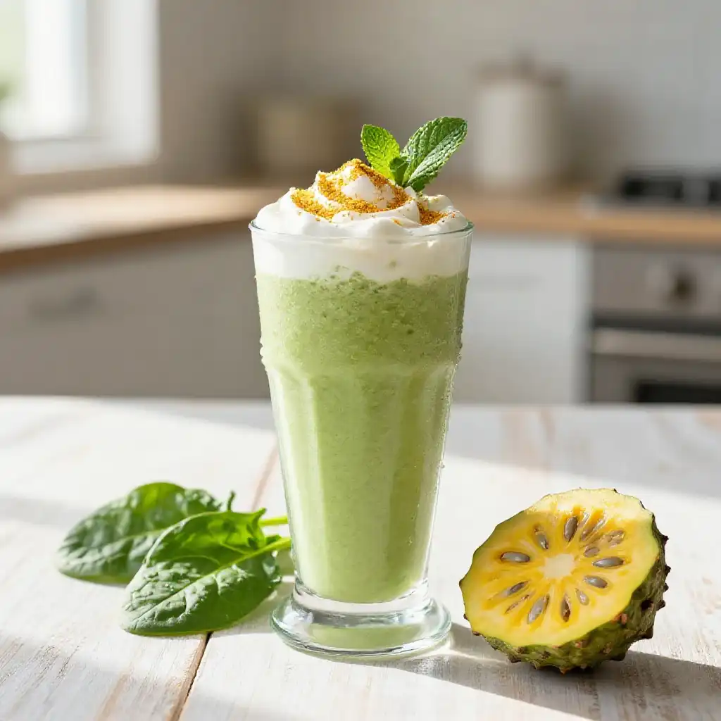 Lucuma Green Smoothie plated dish