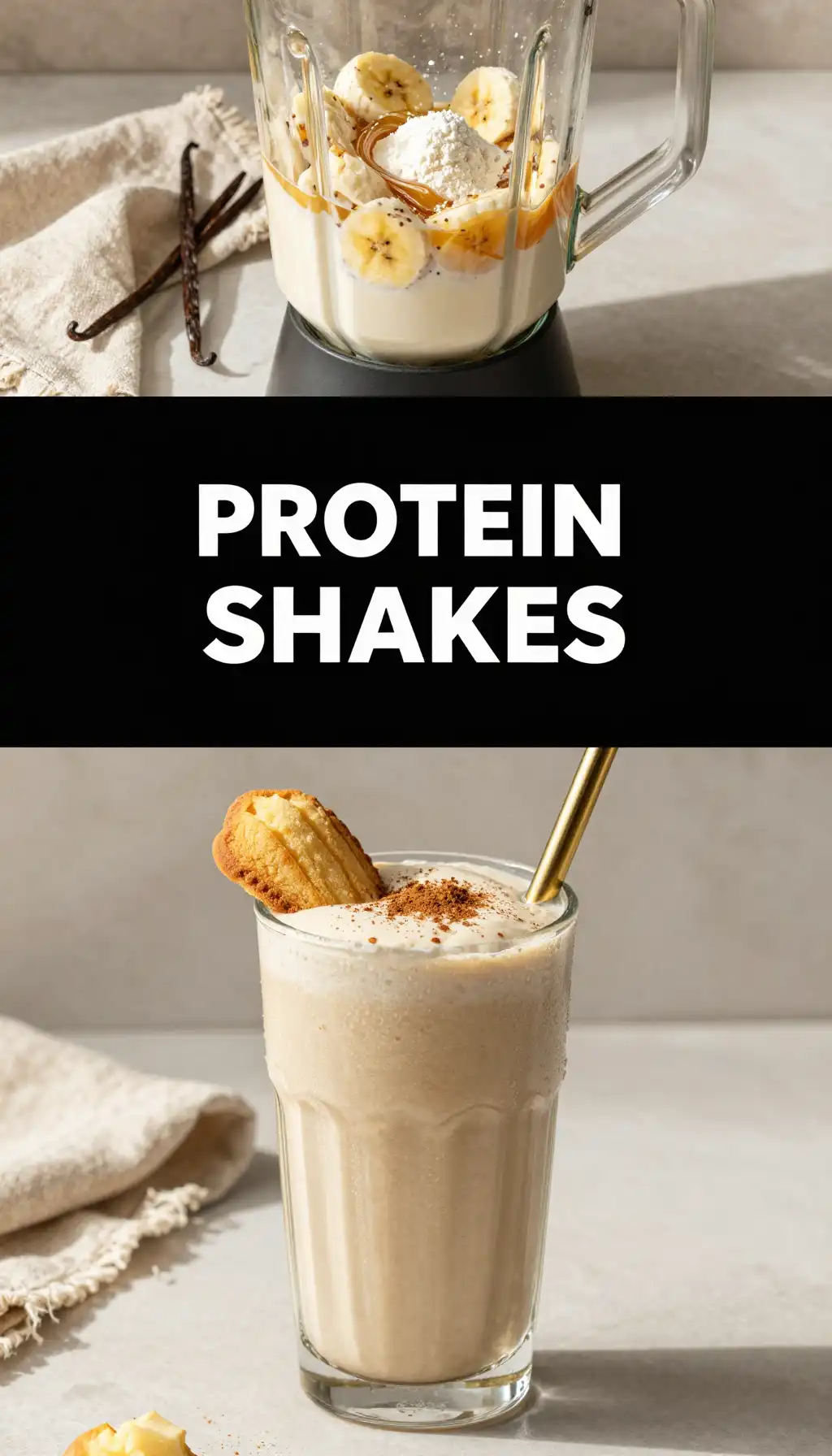 Madeleine Protein Smoothie pinterest pin