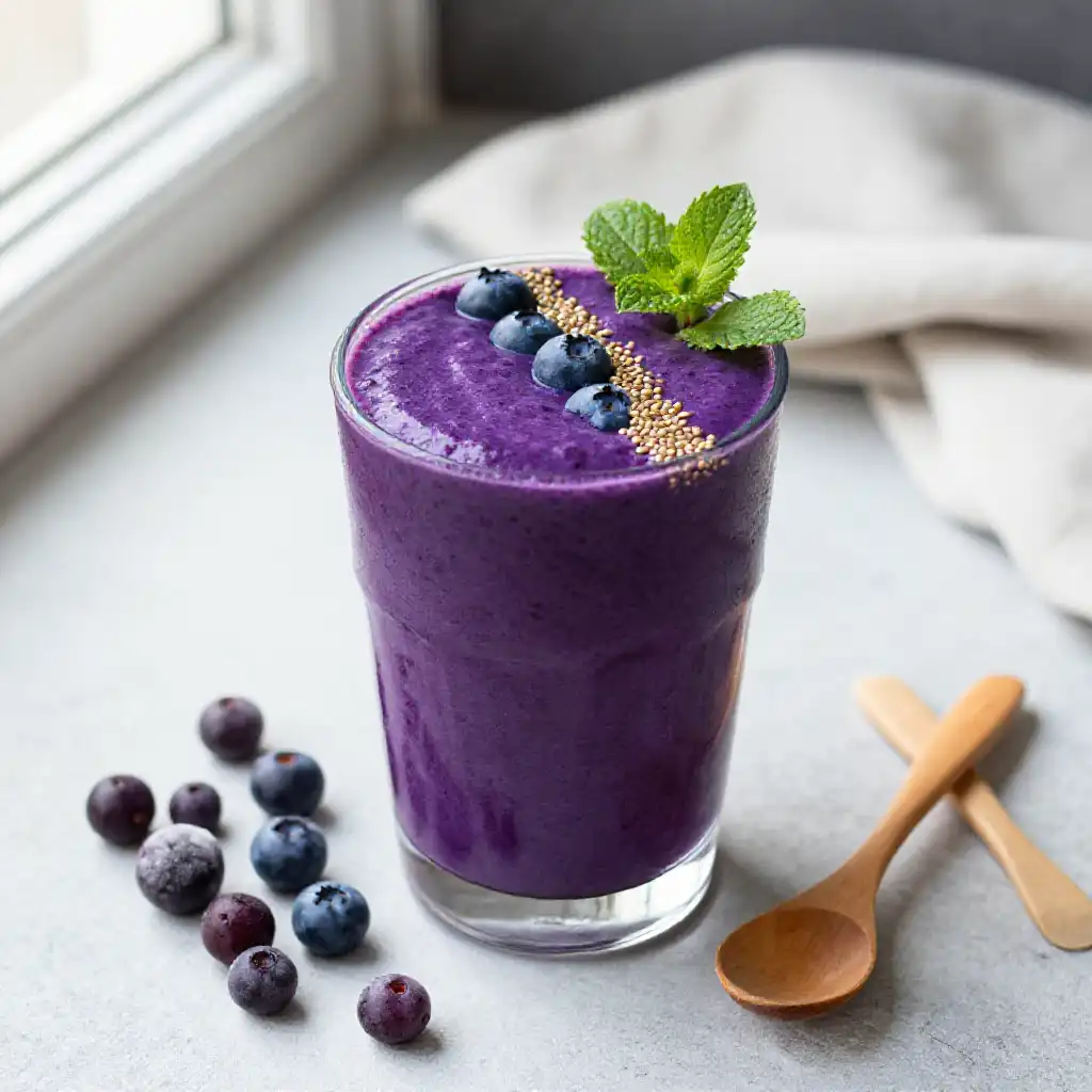 Maqui Berry Acai Smoothie plated dish
