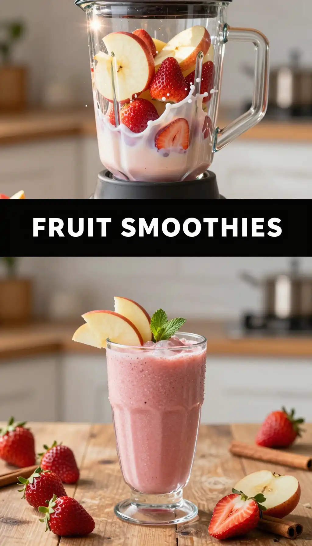 Melrose Apple Strawberry Smoothie pinterest pin