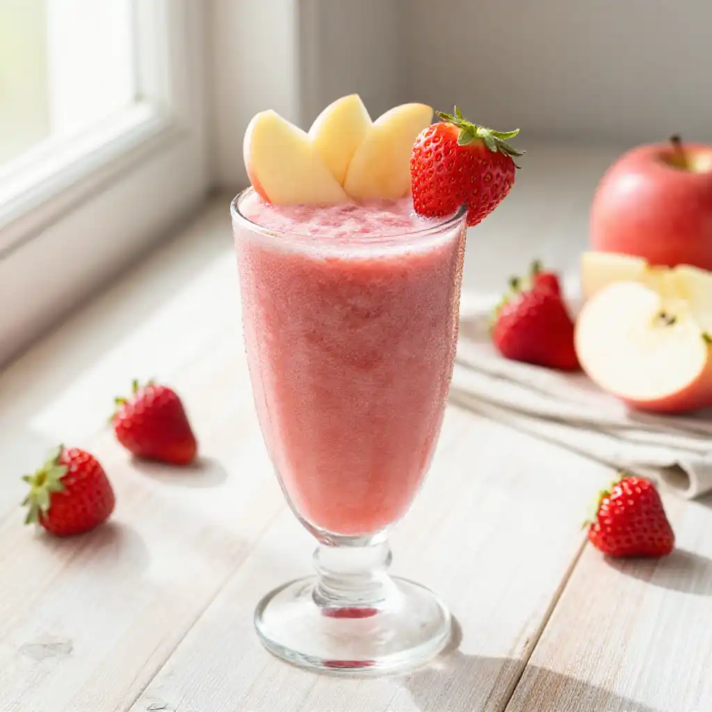 Melrose Apple Strawberry Smoothie plated dish