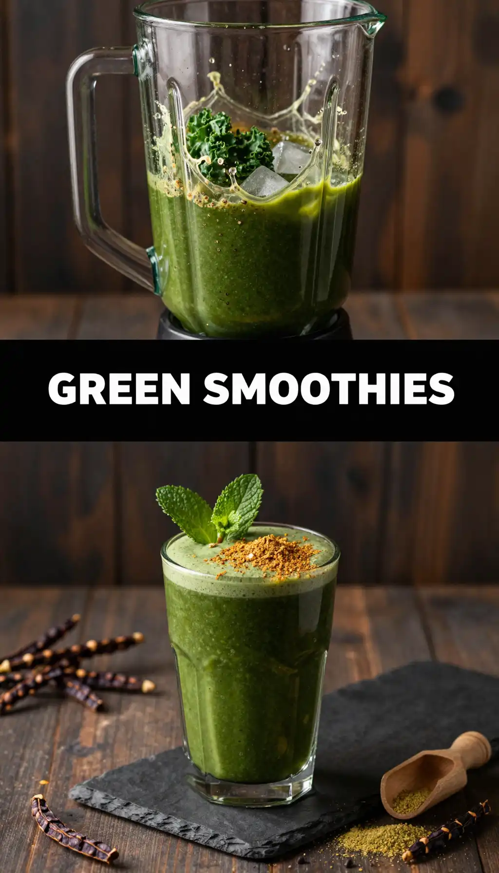 Mesquite Pod Green Smoothie pinterest pin
