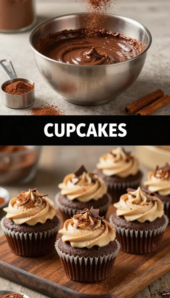 Mexican Chocolate Cupcakes with Cinnamon and Cayenne